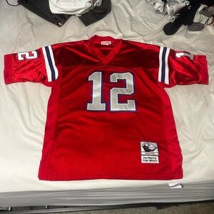 TOM BRADY MITCHELL & NESS RED ALTERNATE PATRIOTS JERSEY SIZE L